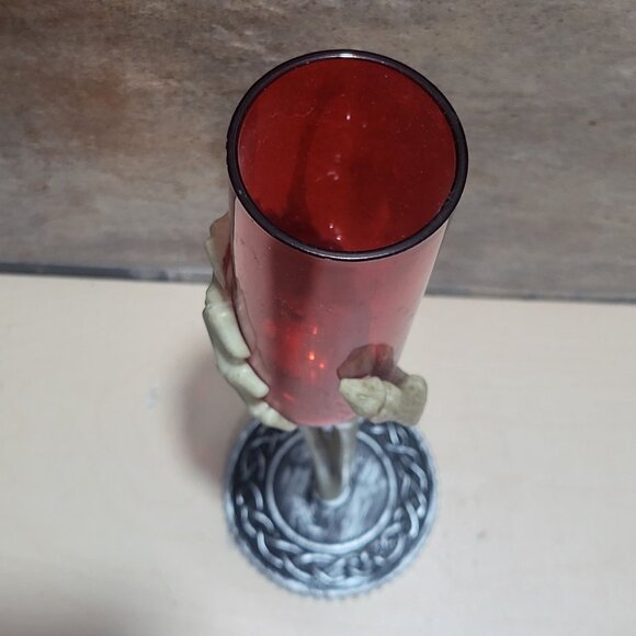 Halloween Themed Champagne Flute Skeleton Hand Stem - Picture 5 of 10